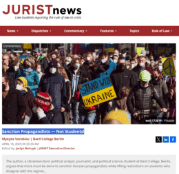 Sanction Propagandists — Not Students!