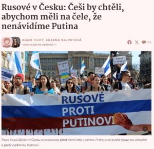 Rusové v Česku: Češi by chtěli, abychom měli na čele, že nenávidíme Putina