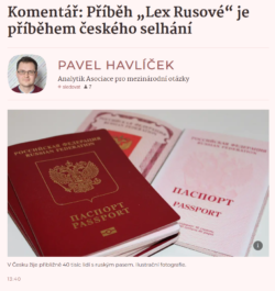 Příběh „Lex Rusové“ je příběhem českého selhání