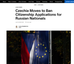 Czechia Moves to Ban Citizenship Applications for Russian Nationals